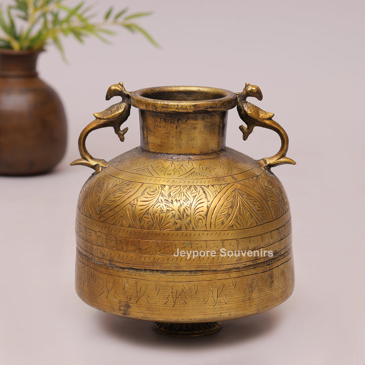 Traditional Brass Decorative Planter for Luxury Home Decor