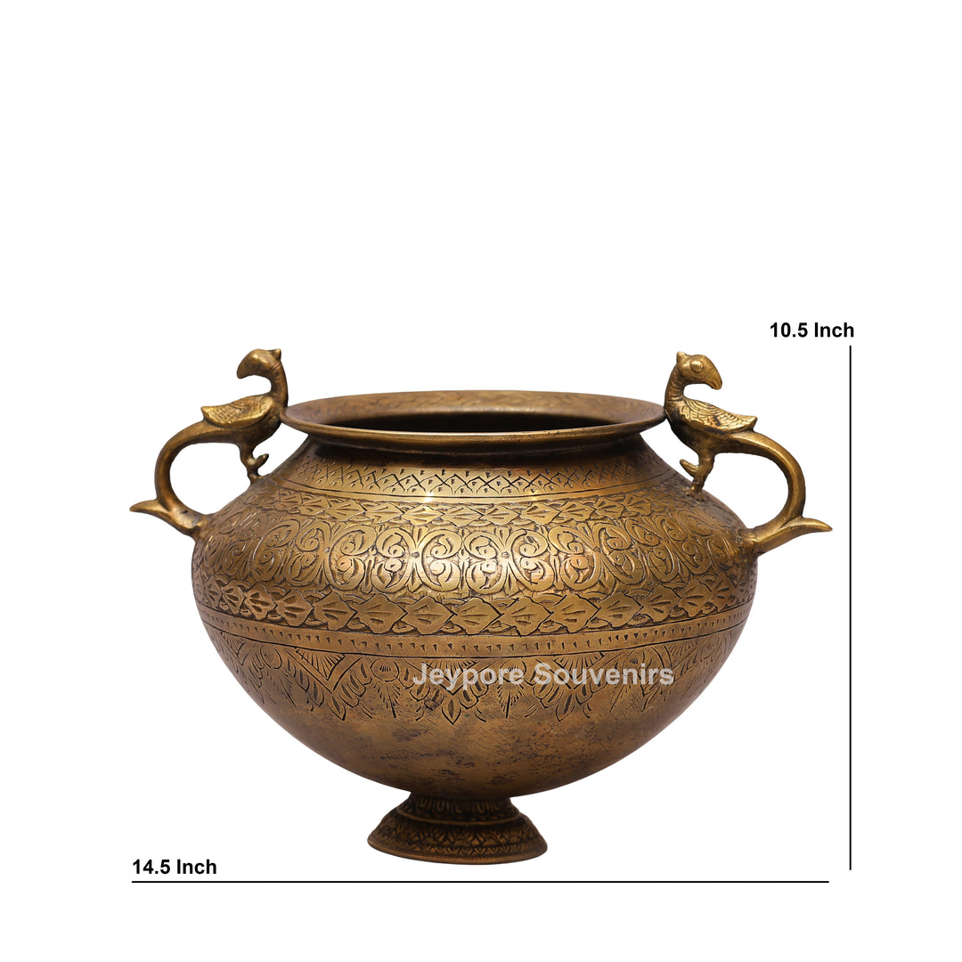 Traditional Handcrafted Brass Planter Pot for Home Decor