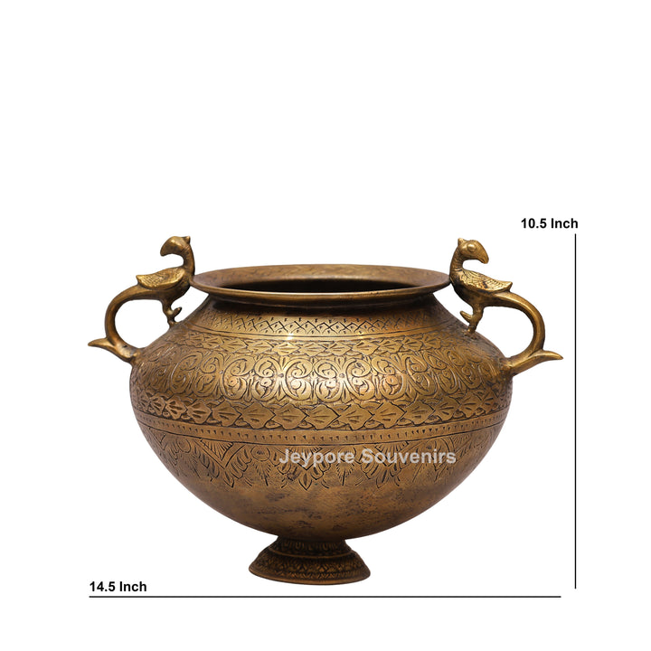 Traditional Handcrafted Brass Planter Pot for Home Decor