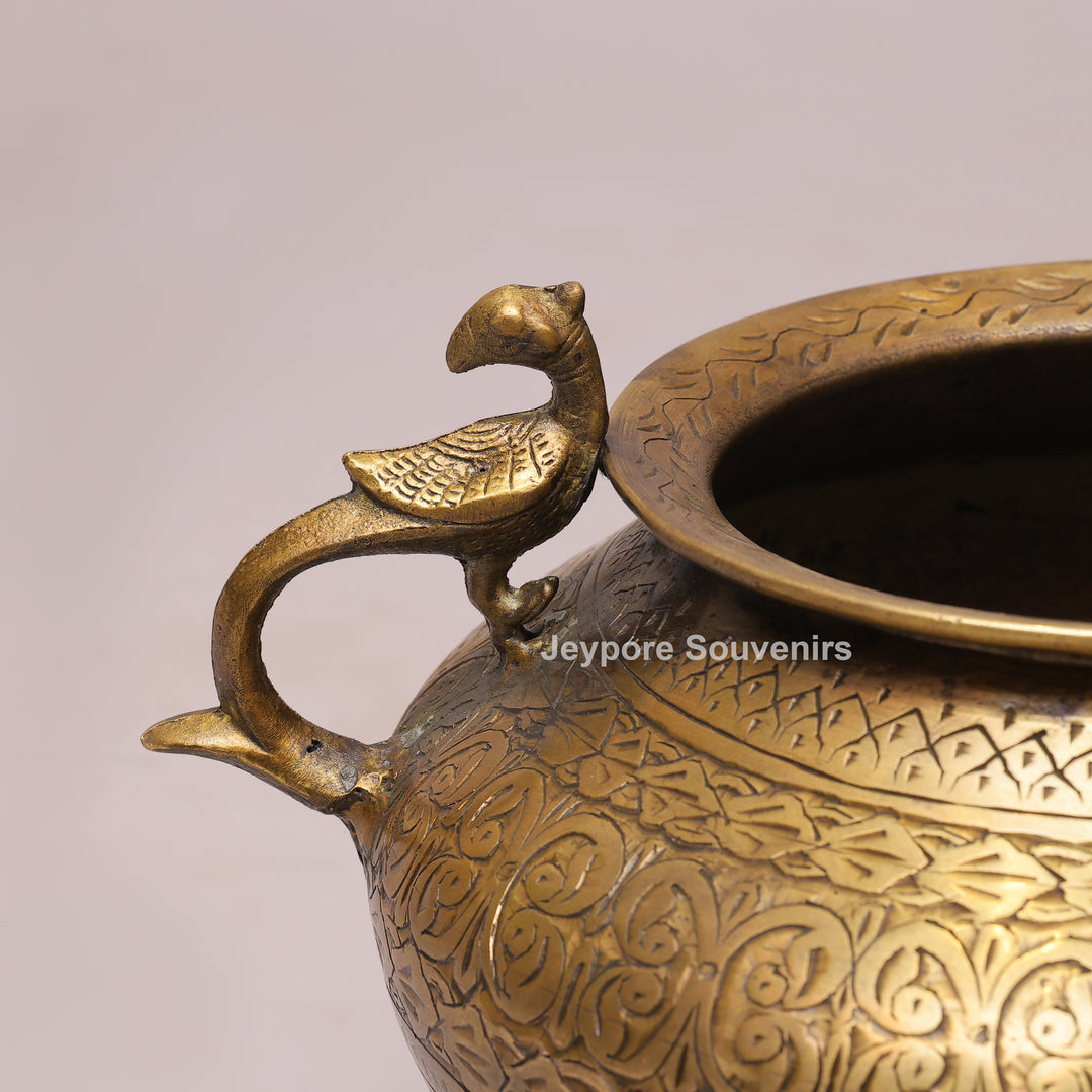 Traditional Handcrafted Brass Planter Pot for Home Decor