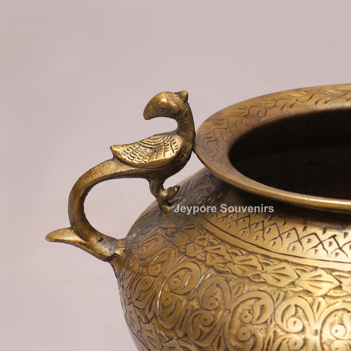 Traditional Handcrafted Brass Planter Pot for Home Decor