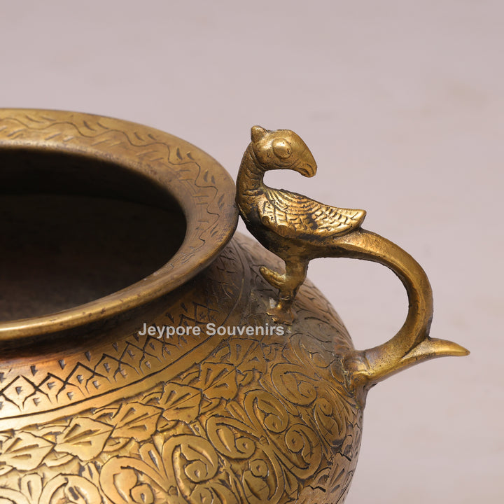 Traditional Handcrafted Brass Planter Pot for Home Decor
