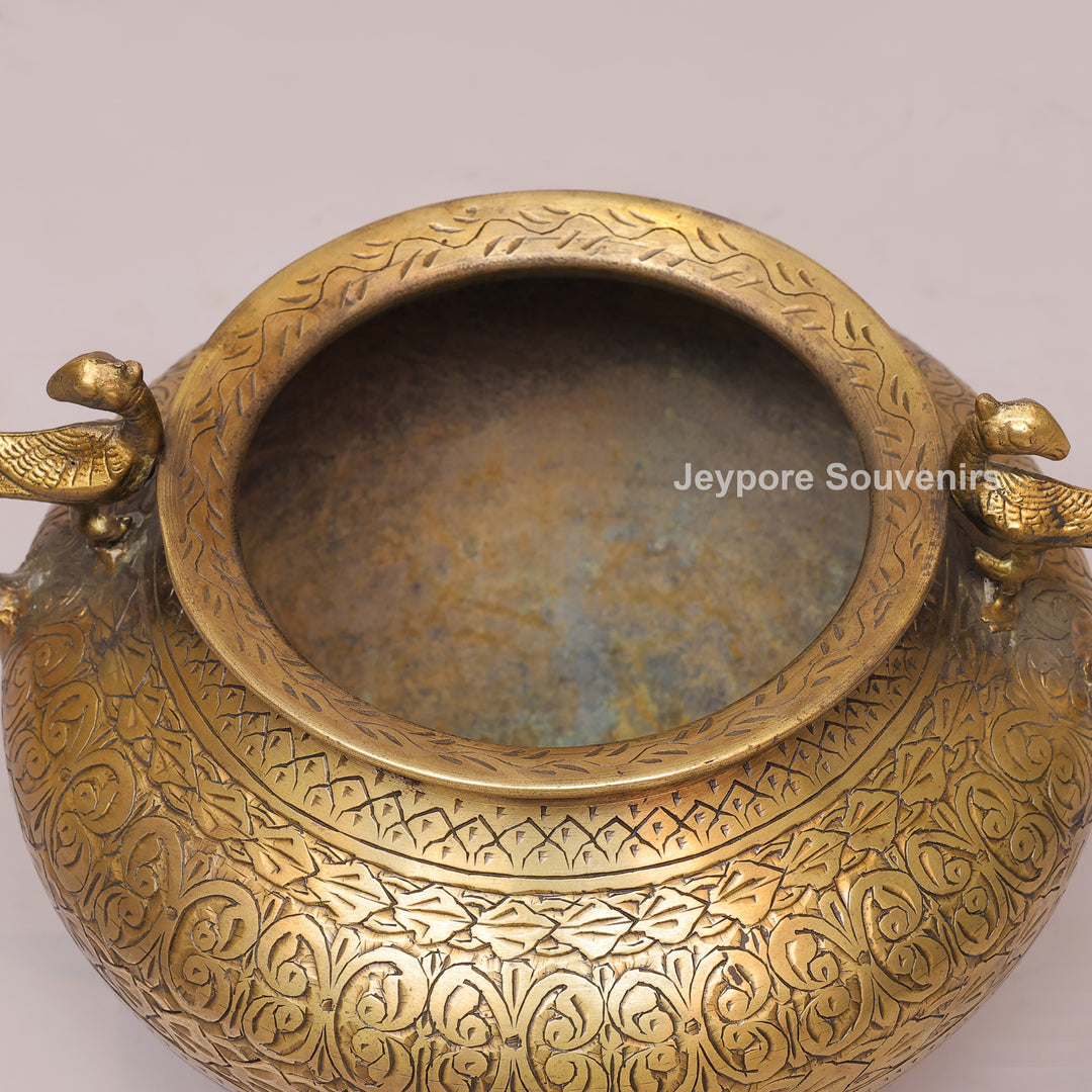 Traditional Handcrafted Brass Planter Pot for Home Decor