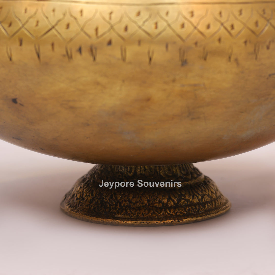 Peacock Handle Brass Decorative Planter Pot for Luxury Home Décor