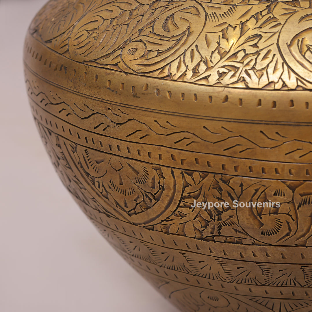 Brass Decorative Luxury Planter with Peacock Handles