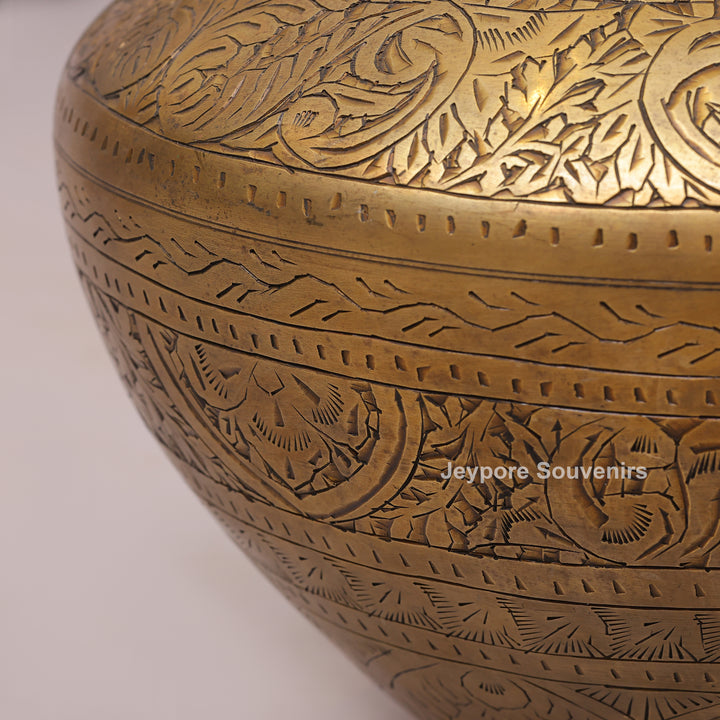 Brass Decorative Luxury Planter with Peacock Handles