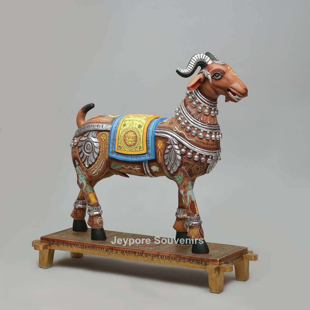 Hand-Carved Sacred Temple Ram Sculpture