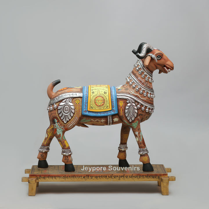 Hand-Carved Sacred Temple Ram Sculpture