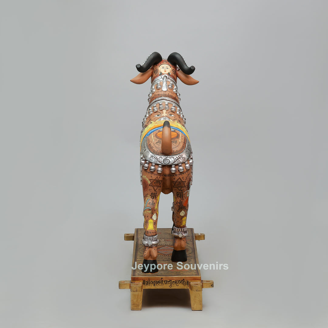 Hand-Carved Sacred Temple Ram Sculpture