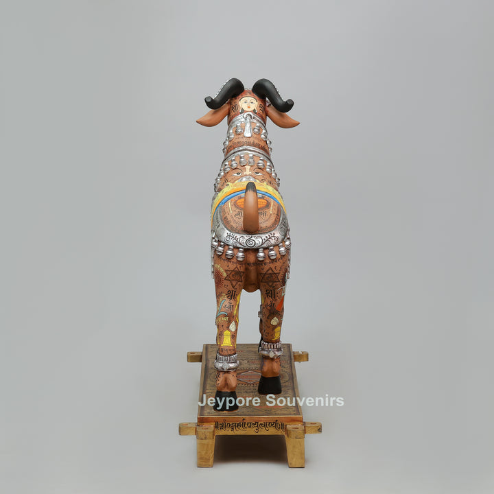 Hand-Carved Sacred Temple Ram Sculpture