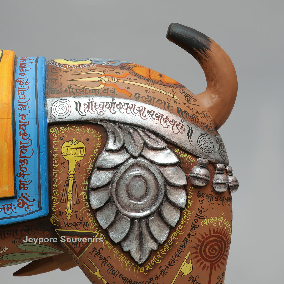 Hand-Carved Sacred Temple Ram Sculpture