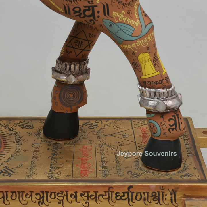 Hand-Carved Sacred Temple Ram Sculpture