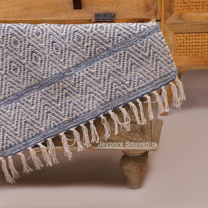 Hand-Carved Wooden Storage Trunk with Floral Panel
