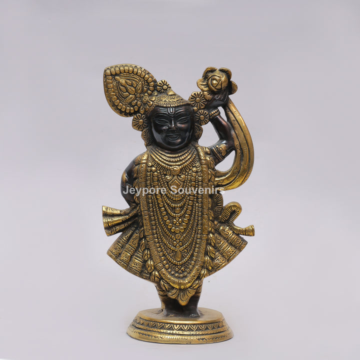 Handcrafted Brass Shrinathji Statue
