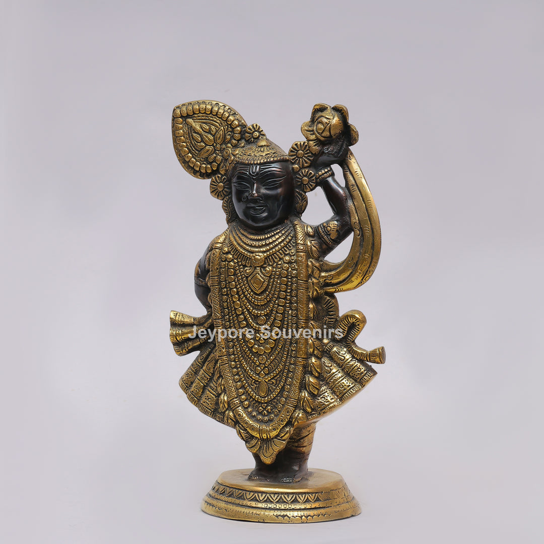 Handcrafted Brass Shrinathji Statue