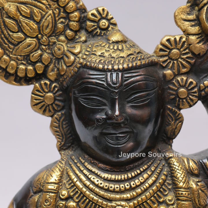 Handcrafted Brass Shrinathji Statue