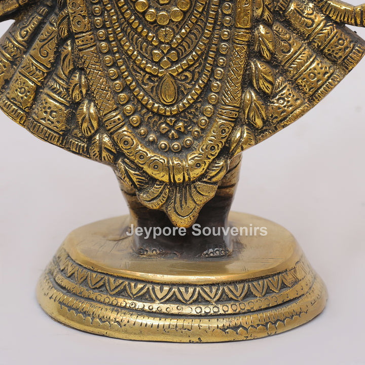 Handcrafted Brass Shrinathji Statue