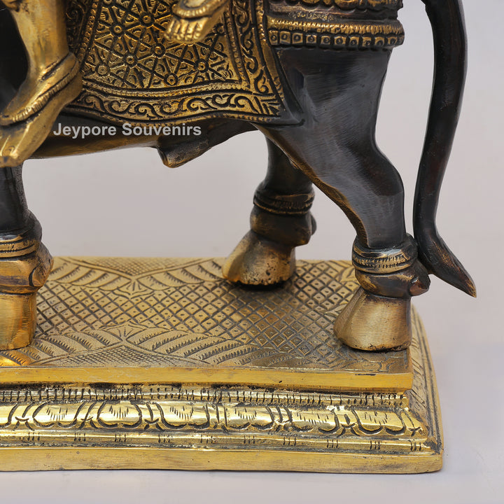 Handcrafted Brass Shiv Parvati on Nandi Statue