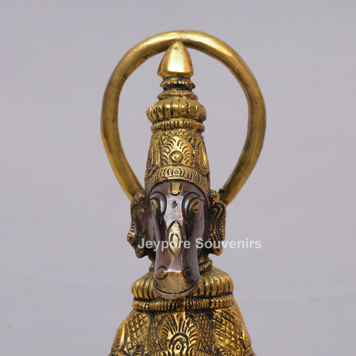 Handcrafted Brass Standing Panchamukhi Hanuman Statue
