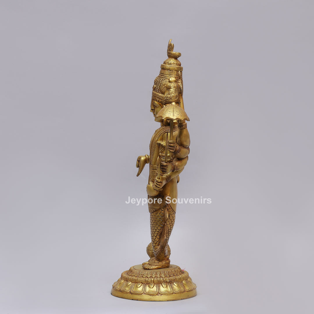 Handcrafted Brass Lord Vishnu Dashavatar Idol