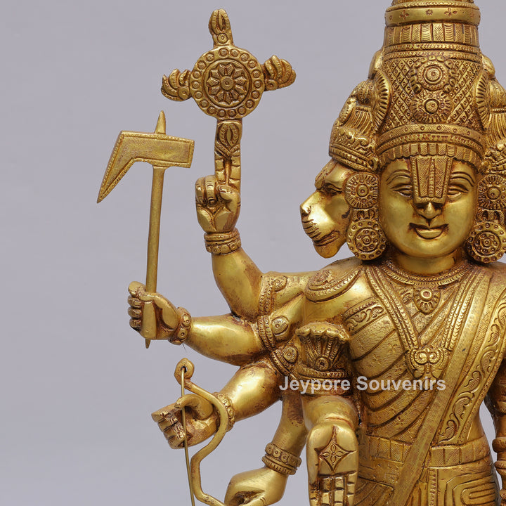 Handcrafted Brass Lord Vishnu Dashavatar Idol