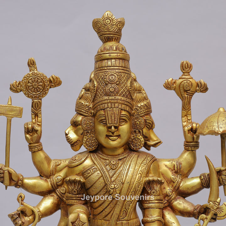 Handcrafted Brass Lord Vishnu Dashavatar Idol