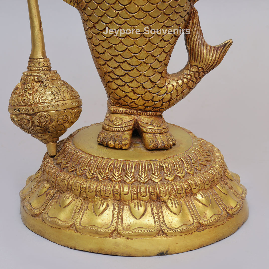 Handcrafted Brass Lord Vishnu Dashavatar Idol