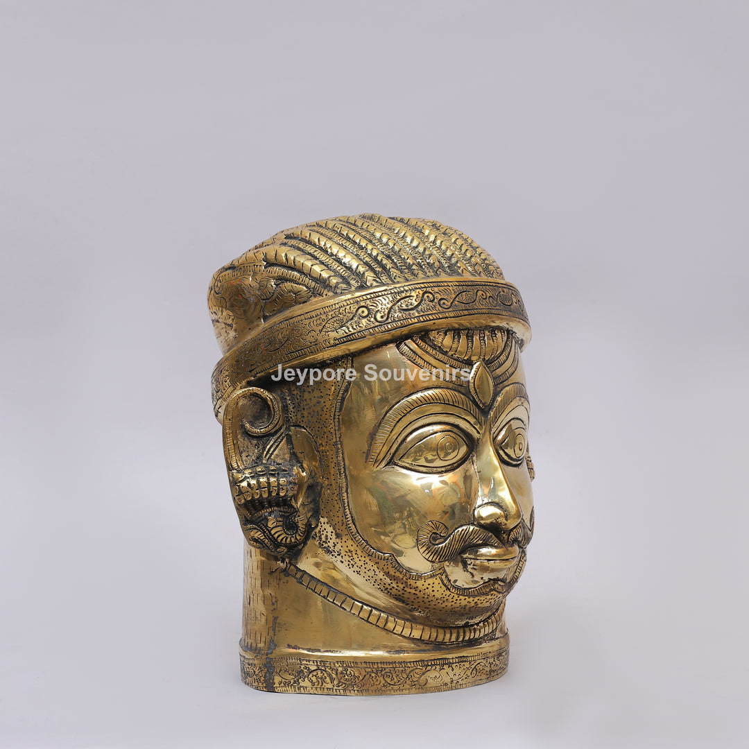 Handcrafted Brass Shiva Mukhlingam Face Sculpture