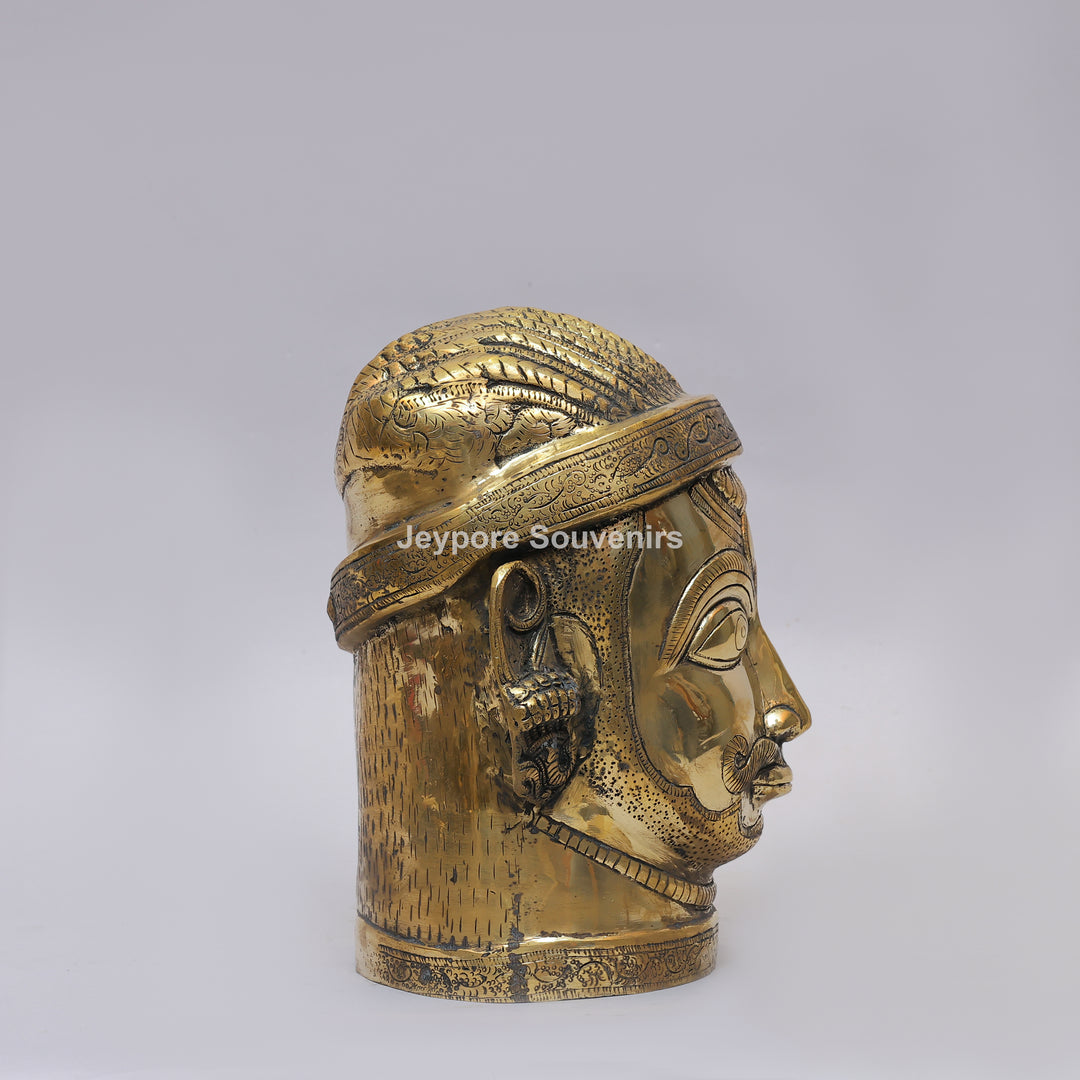 Handcrafted Brass Shiva Mukhlingam Face Sculpture