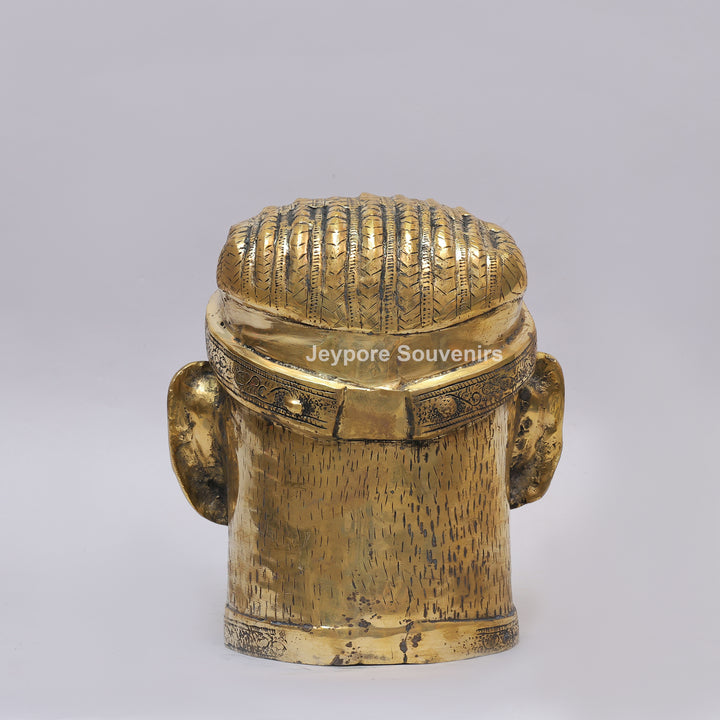Handcrafted Brass Shiva Mukhlingam Face Sculpture