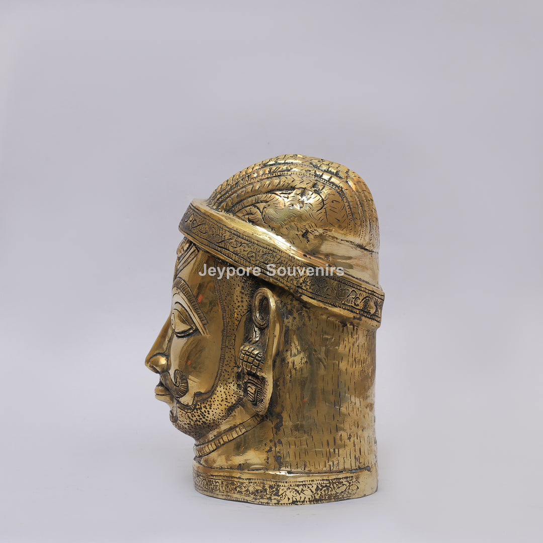 Handcrafted Brass Shiva Mukhlingam Face Sculpture