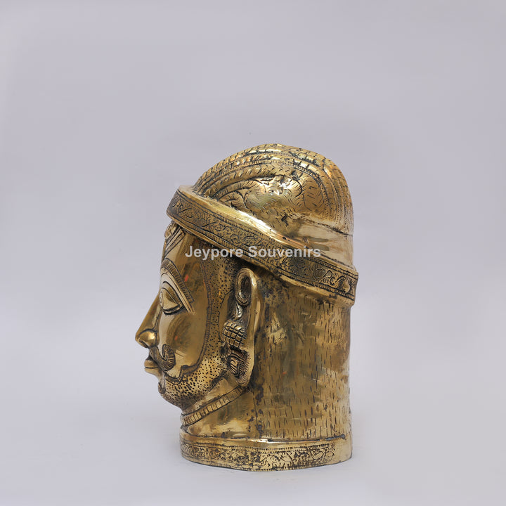 Handcrafted Brass Shiva Mukhlingam Face Sculpture