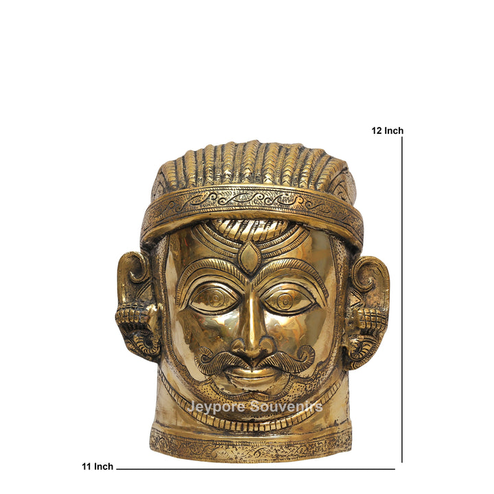 Handcrafted Brass Shiva Mukhlingam Face Sculpture