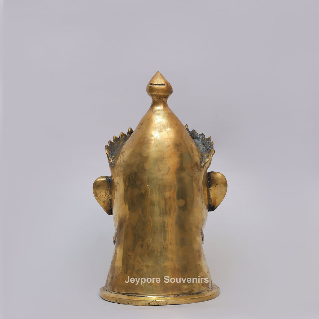 Handcrafted Brass Lord Shiva Mukhalingam Sculpture