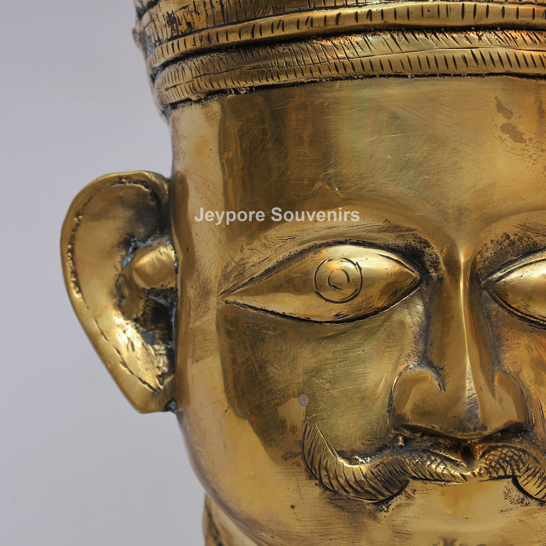 Handcrafted Brass Lord Shiva Mukhalingam Sculpture