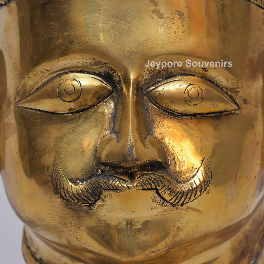 Handcrafted Brass Lord Shiva Mukhalingam Sculpture