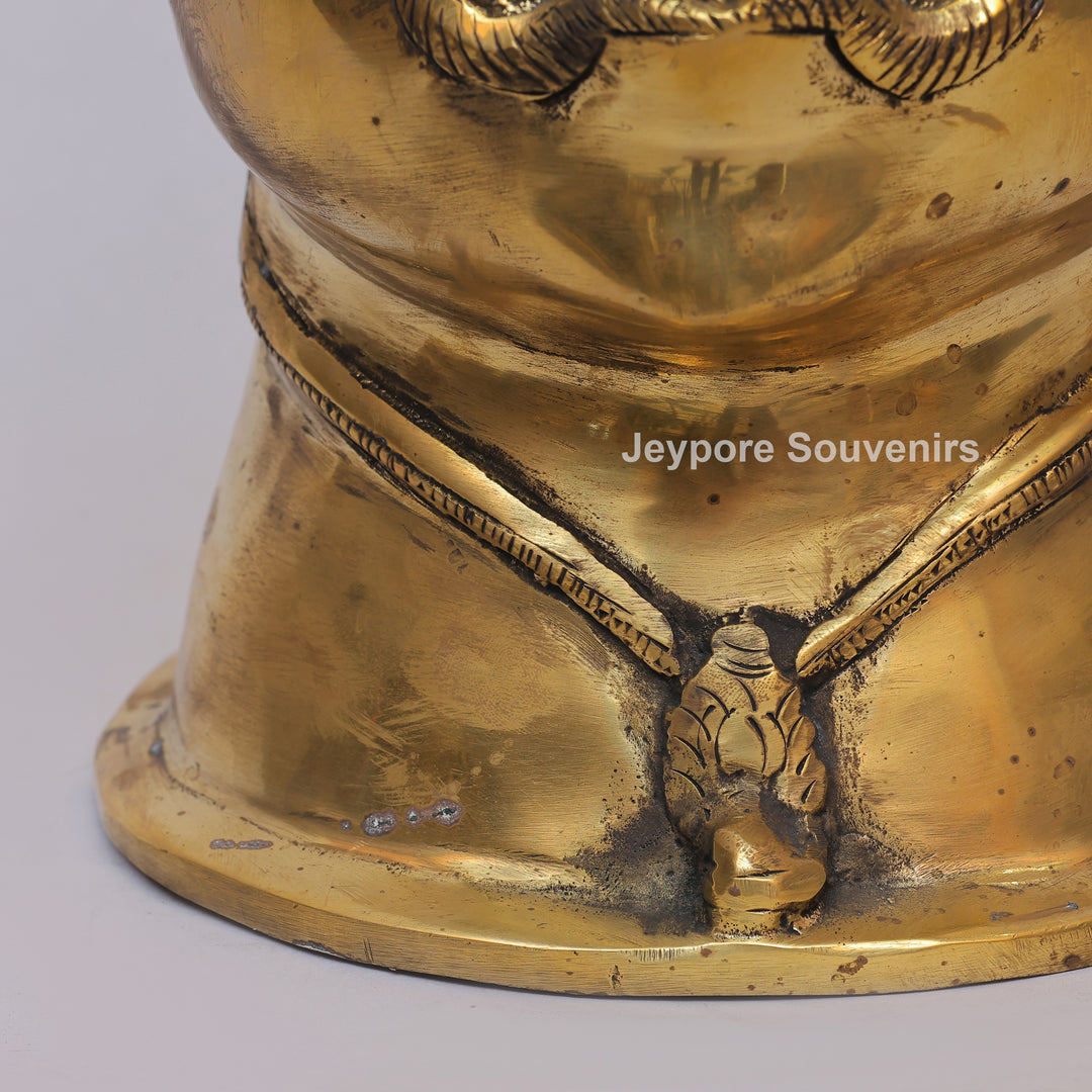 Handcrafted Brass Lord Shiva Mukhalingam Sculpture