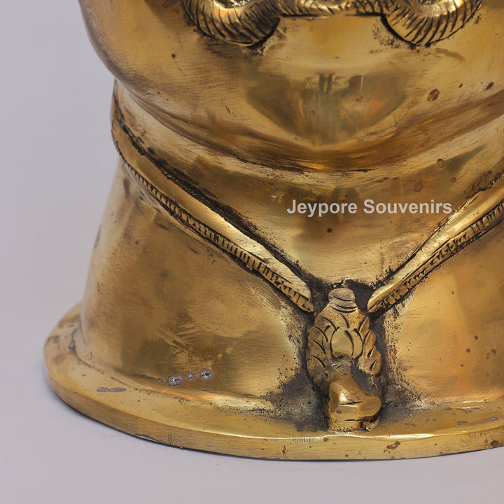 Handcrafted Brass Lord Shiva Mukhalingam Sculpture
