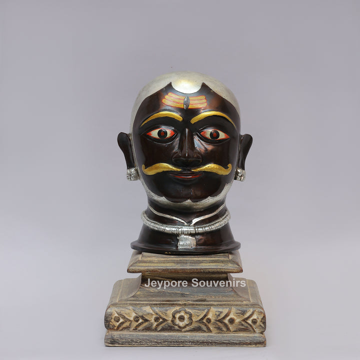 Handcrafted Brass Lord Shiva Mukhalingam Face Sculpture