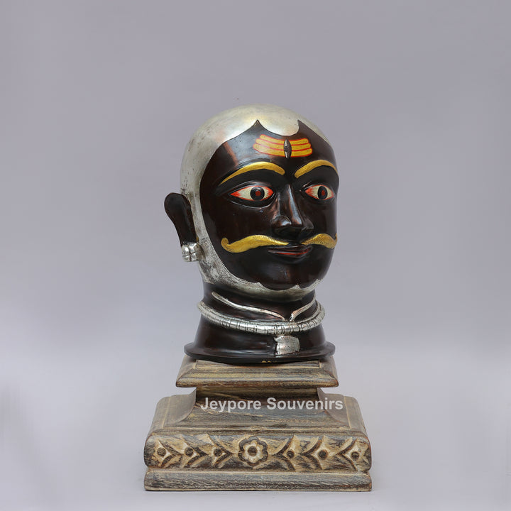 Handcrafted Brass Lord Shiva Mukhalingam Face Sculpture