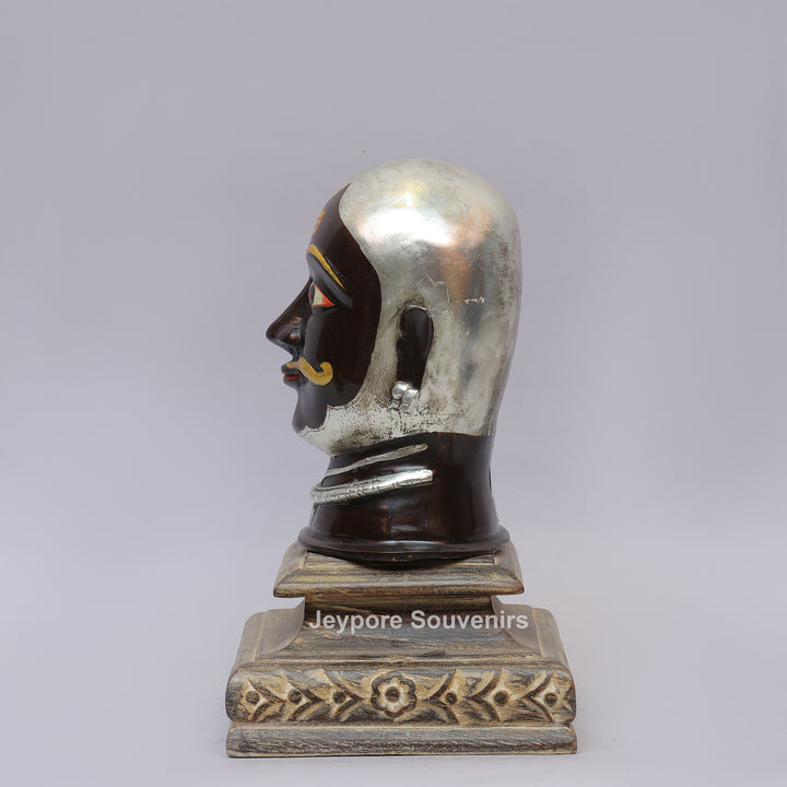 Handcrafted Brass Lord Shiva Mukhalingam Face Sculpture
