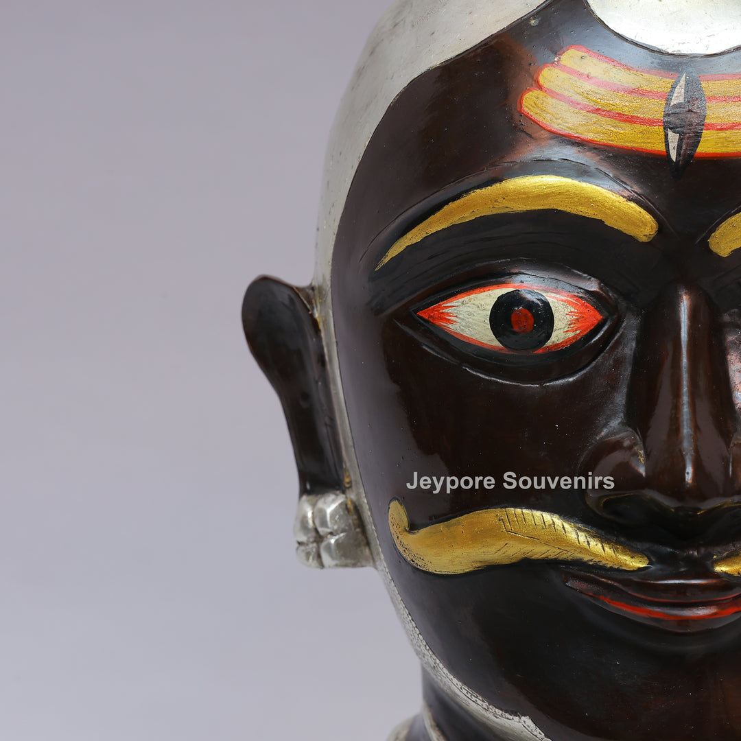 Handcrafted Brass Lord Shiva Mukhalingam Face Sculpture