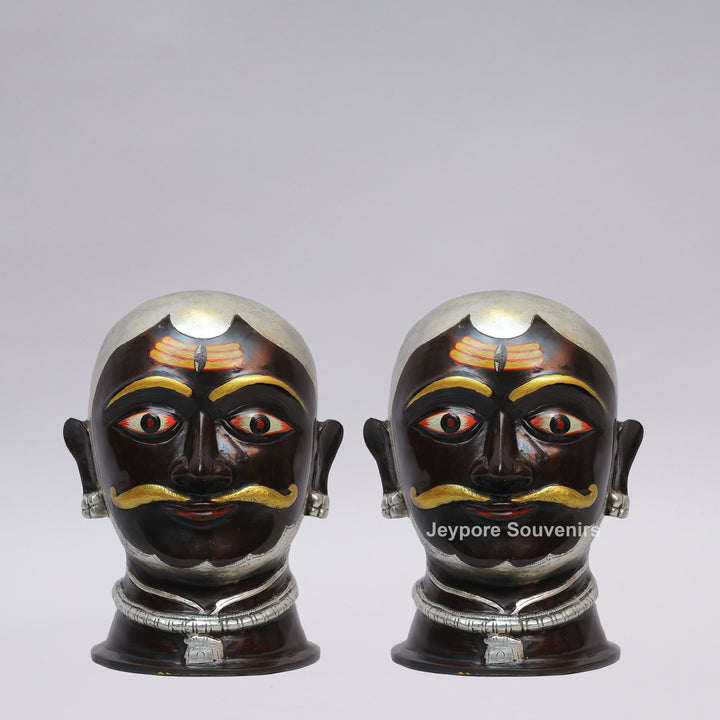Handcrafted Brass Lord Shiva Mukhalingam Face Sculpture