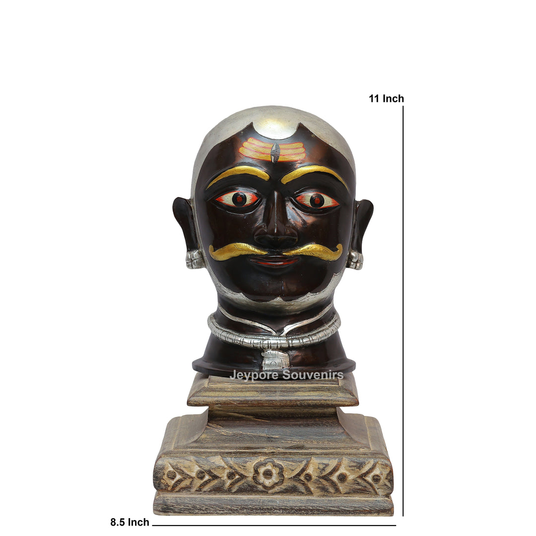 Handcrafted Brass Lord Shiva Mukhalingam Face Sculpture
