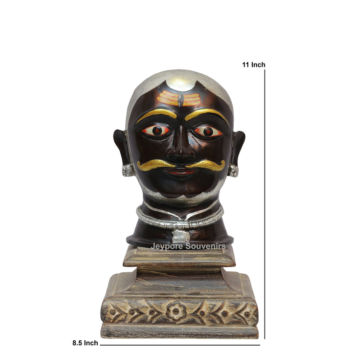 Handcrafted Brass Lord Shiva Mukhalingam Face Sculpture