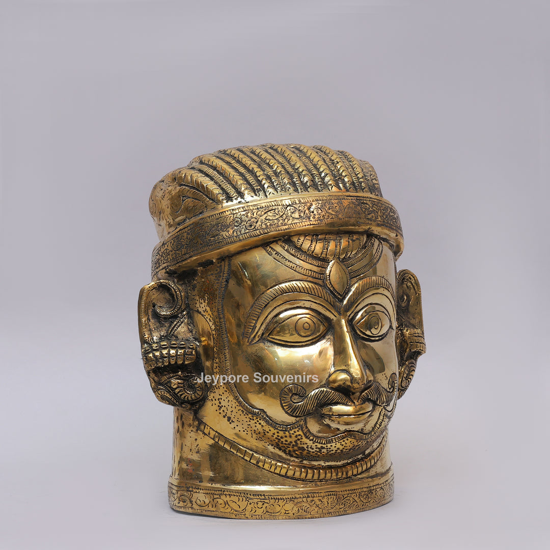 Handcrafted Brass Lord Shiva Face Mukhalingam Sculpture