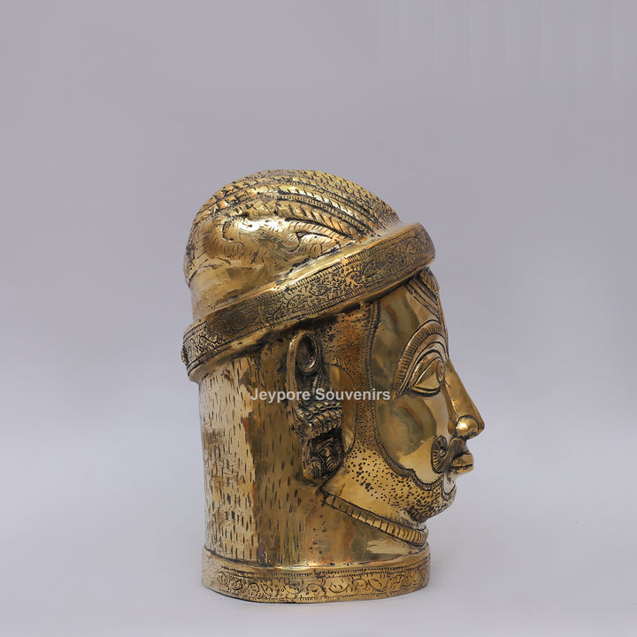Handcrafted Brass Lord Shiva Face Mukhalingam Sculpture
