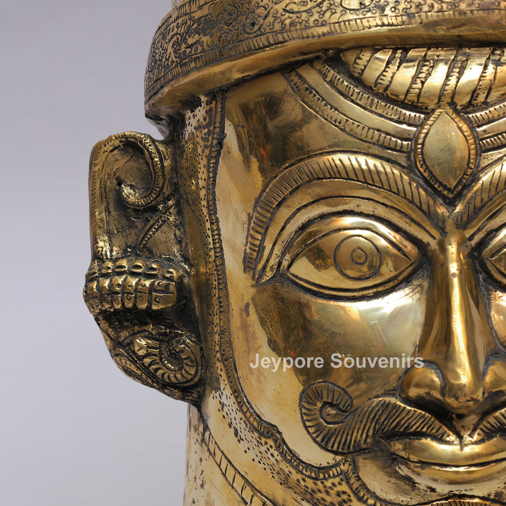 Handcrafted Brass Lord Shiva Face Mukhalingam Sculpture