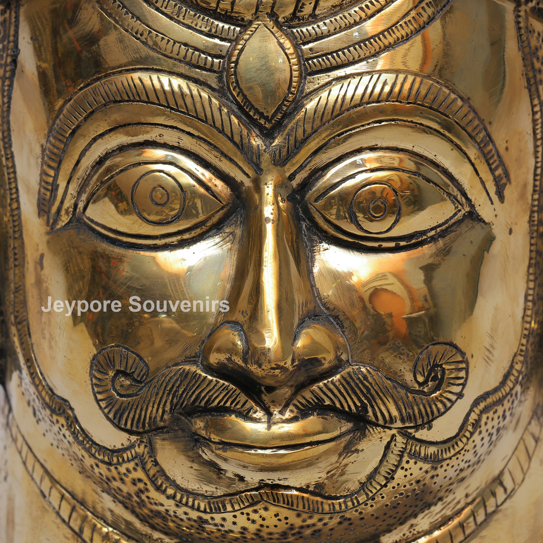 Handcrafted Brass Lord Shiva Face Mukhalingam Sculpture
