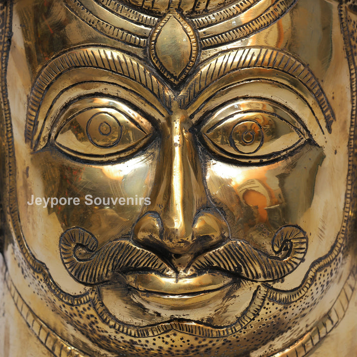 Handcrafted Brass Lord Shiva Face Mukhalingam Sculpture